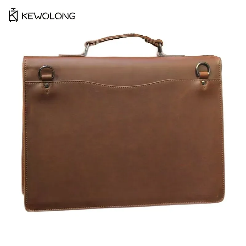sac messager rétro vintage en cuir pour hommes, sac à main porte-documents à la mode, sac à bandoulière d'affaires décontracté pour le travail
