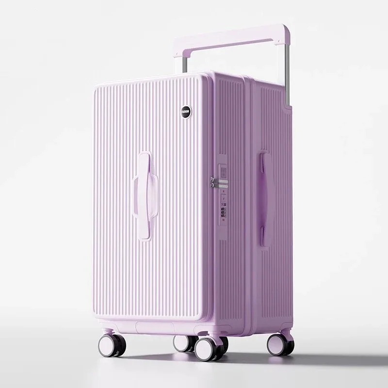 klqdzms valise à roulettes de 32 pouces, grande capacité, valise trolley de 20 pouces, boîte de transport pour ordinateur portable, sac à bagages avec mot de passe pour étudiant