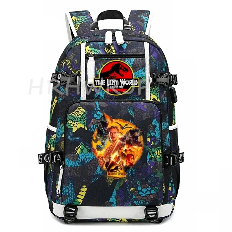 sacs à dos jurassic world park, sac à dos tactique pour ordinateur portable, multifonctionnel, durable, pour voyage en plein air, randonnée, sac à bandoulière