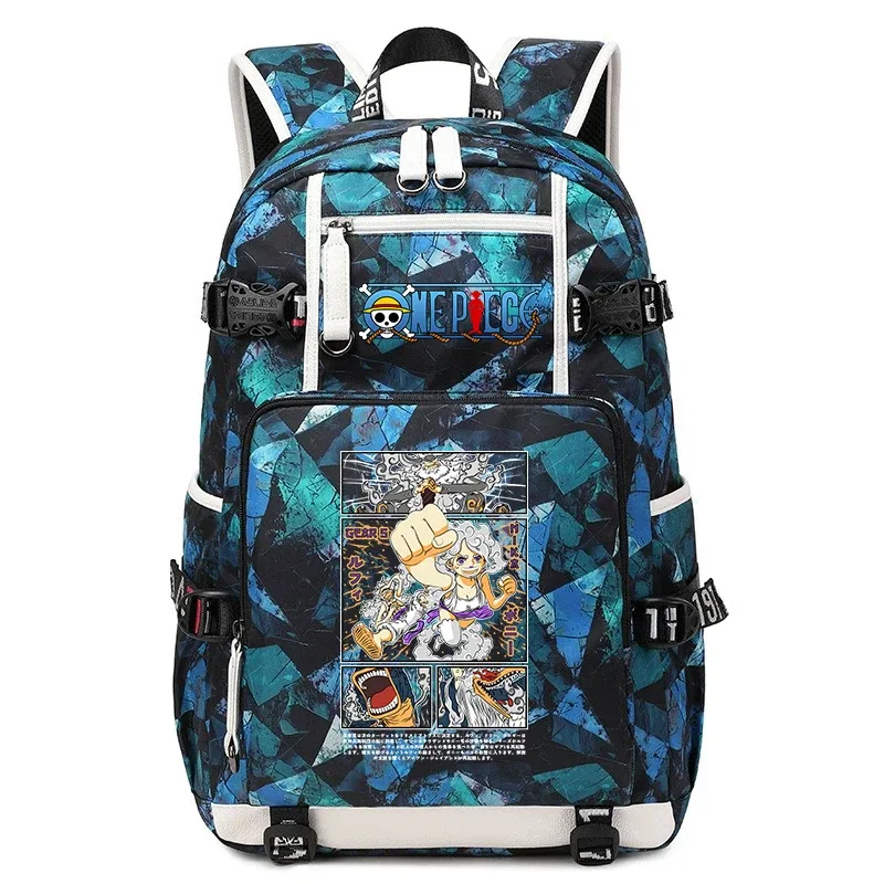 sac à dos d'école décontracté imprimé anime luffy, grande capacité, sac à livres pour garçons et filles, voyage, sport