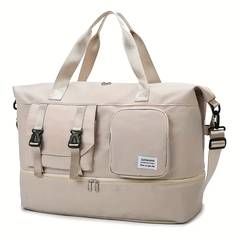 sac de voyage à grande capacité pour femmes, sac de week-end pour la nuit avec compartiment à chaussures, sac de sport avec poche étanche