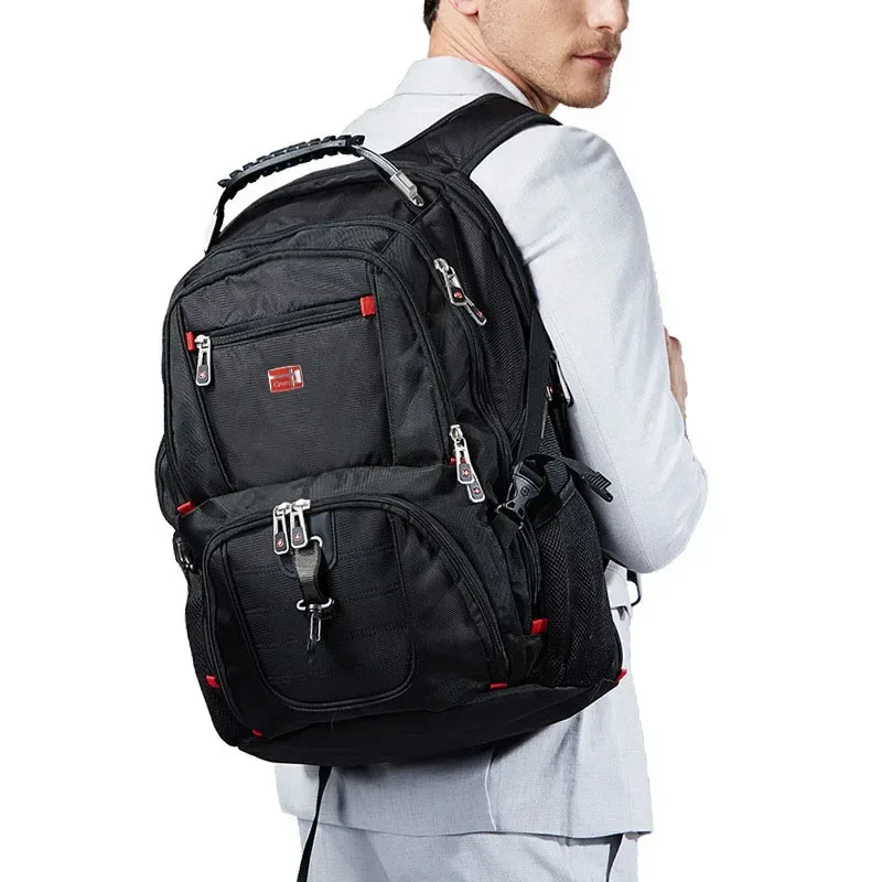 Sac à dos pour ordinateur portable de 17 pouces, multifonctionnel, durable, avec port de charge USB, sac de voyage, sac à dos d'étudiant, résistant à l'eau