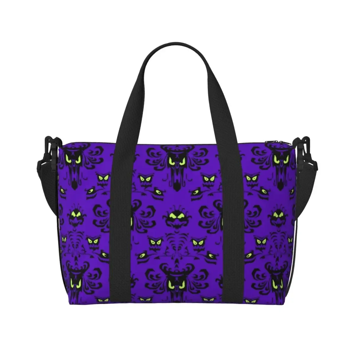 sac fourre-tout personnalisé avec logo de manoir hanté pour femme, sacs de voyage de grande capacité, sacs d'épicerie, halloween grimace mesurosts, salle de sport, plage