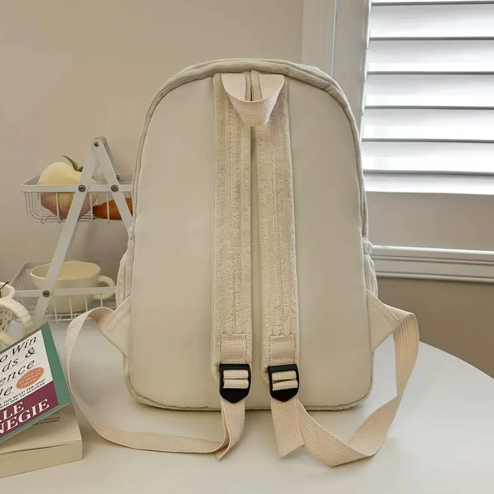 sac à dos en velours côtelé de style coréen, nouveau sac à dos polyvalent pour femmes, sac à dos de voyage pour étudiants, sacs à dos de grande capacité pour les trajets quotidiens