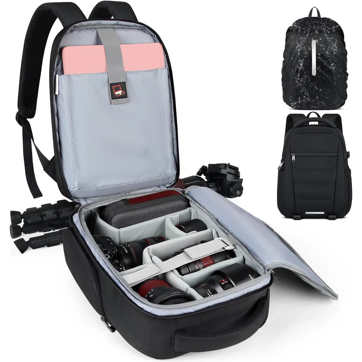 sac à dos étanche pour appareil photo, sac à dos pour ordinateur portable, antivol, étui pour appareil photo d