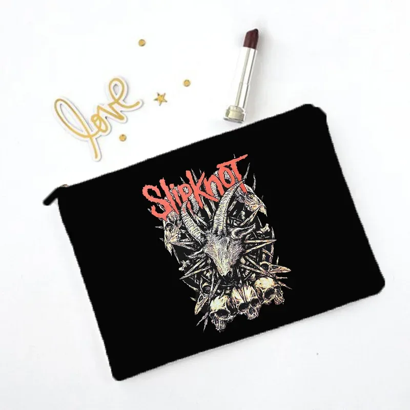 sac à cosmétiques à motif slipknots, trousse de maquillage, organisateur de produits de toilette de voyage, pochette de rangement, sac à crayons, cadeau pour elle