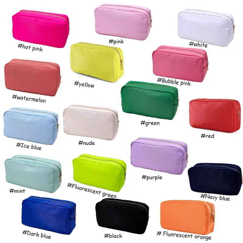 trousse cosmétique violette personnalisée, sac en nylon de maquillage, poudres personnalisées, patch chenille, grand étui de voyage, trousse de toilette, cadeau de mariée, taille xl