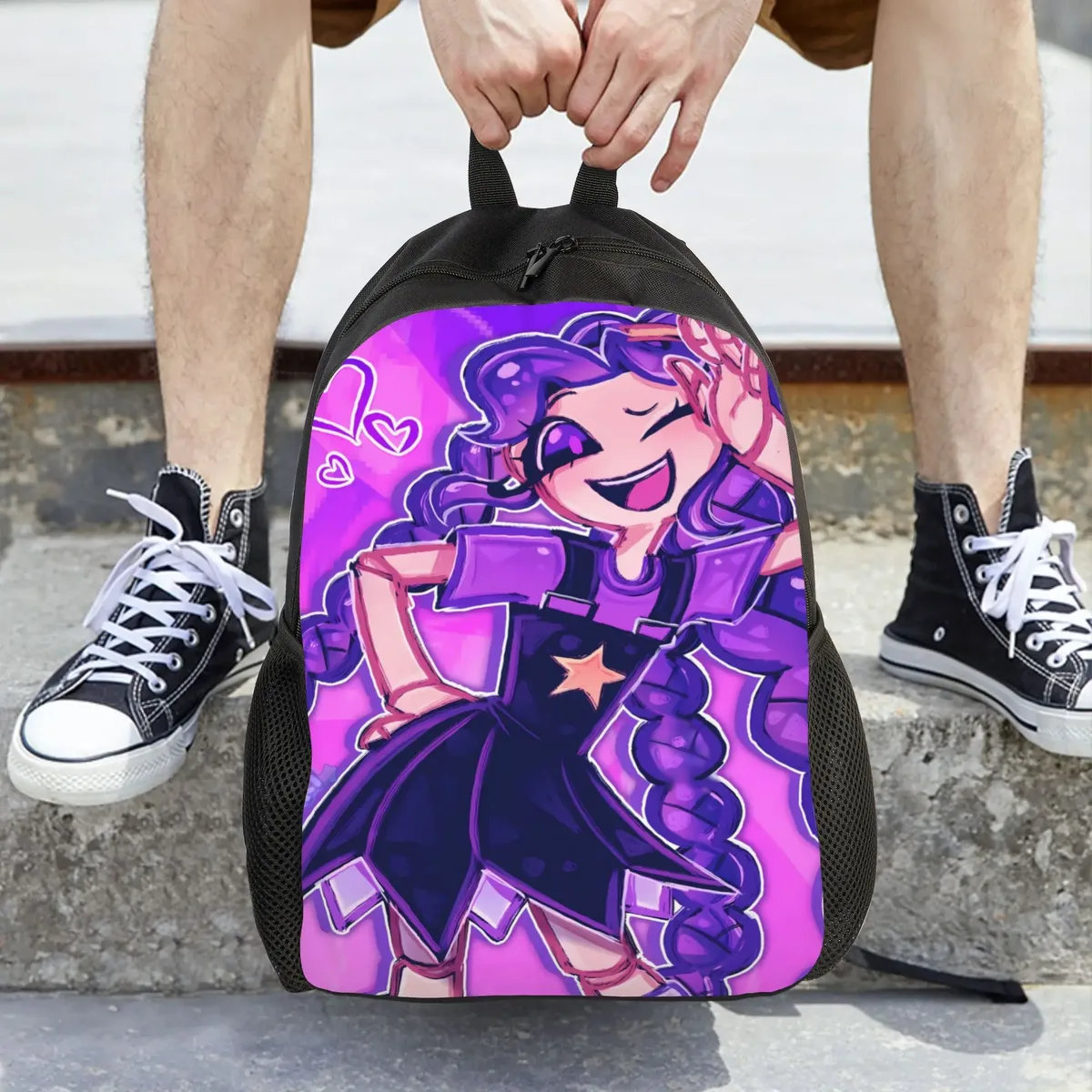 sac à dos de randonnée en polyester pour femme, durable et élégant, idéal pour le lycée - liilyys-loveebraided rucksack