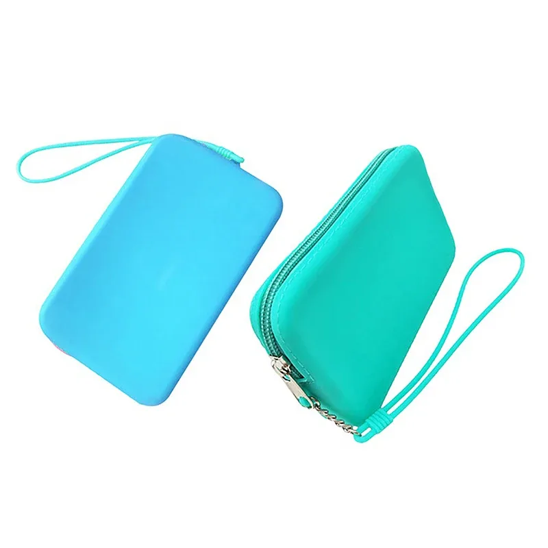 sac de rangement cosmétique carré en silicone, étui étanche, porte-pinceau de maquillage de voyage, sac de rangement numérique portable, 1 pièce