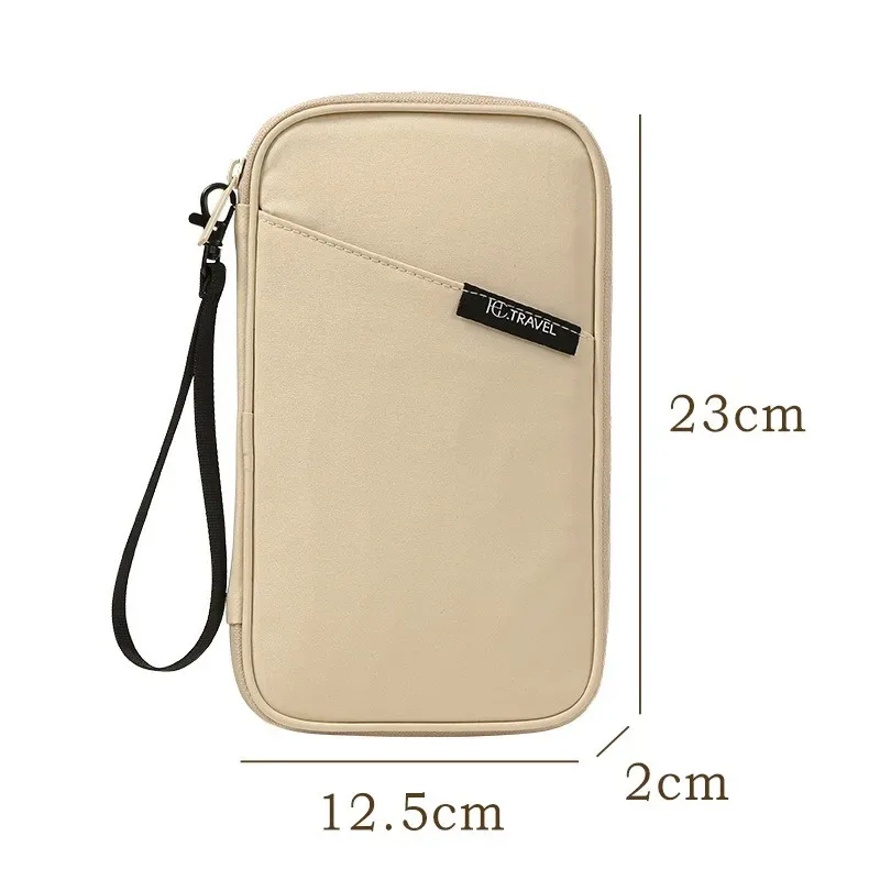 sac de rangement de portefeuille de porte-passeport bloquant rfid familial-organisateur de documents de voyage avec étui pour cartes de crédit sac de voyage essentiel