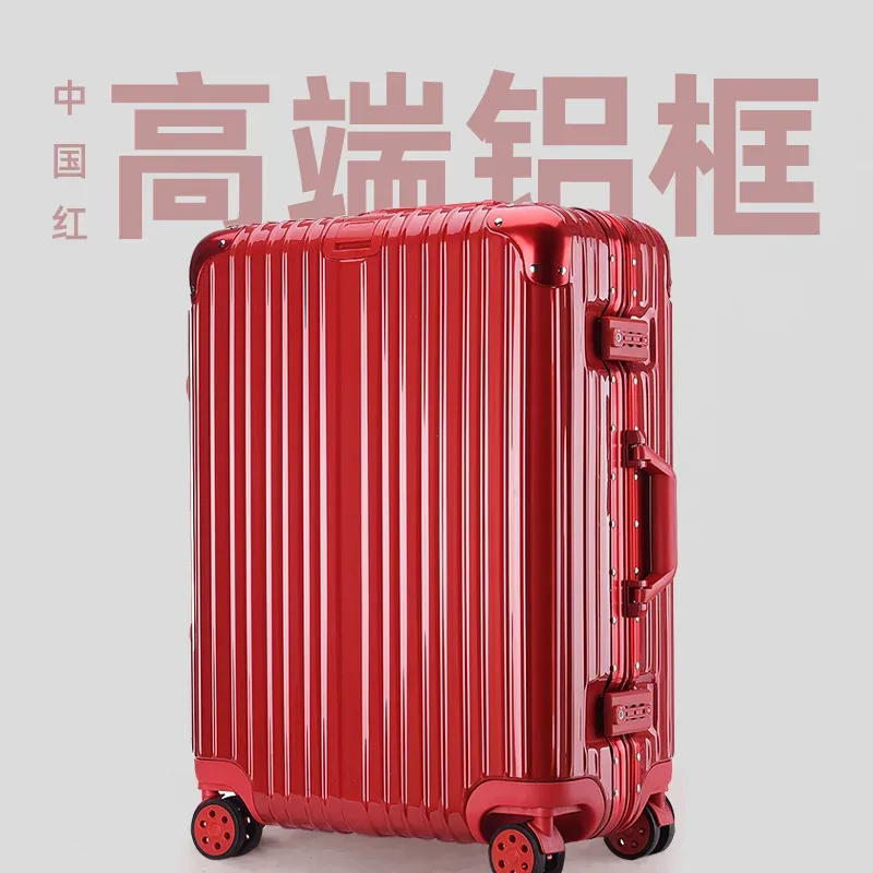 valise à cadre en aluminium 29 pouces tsa boîtier de chariot à serrure douanière roue universelle 20 "26" boîte d'embarquement à bagages valise de voyage