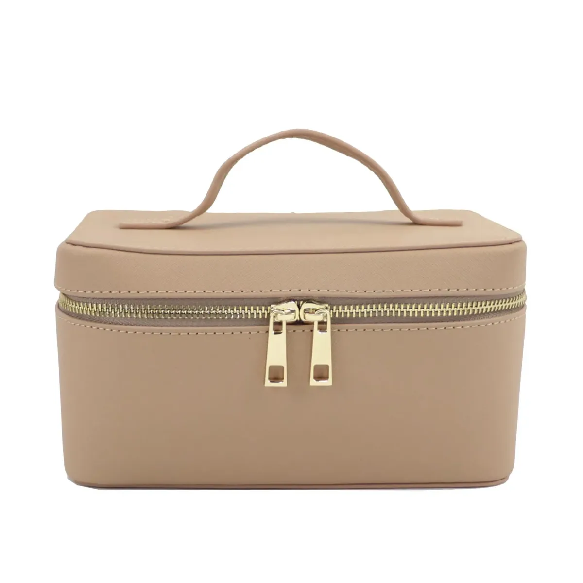 trousse de toilette de voyage en croûte de cuir saffiano pour femmes, nom personnalisé, boîte de rangement de maquillage suspendue portable, sac à cosmétiques pour femmes