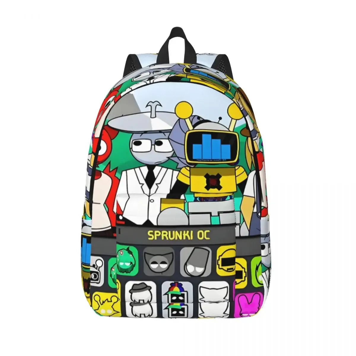 dessin animé personnalisé sprunki toile sac à dos femmes hommes sac à dos décontracté pour les sacs d'université d'école