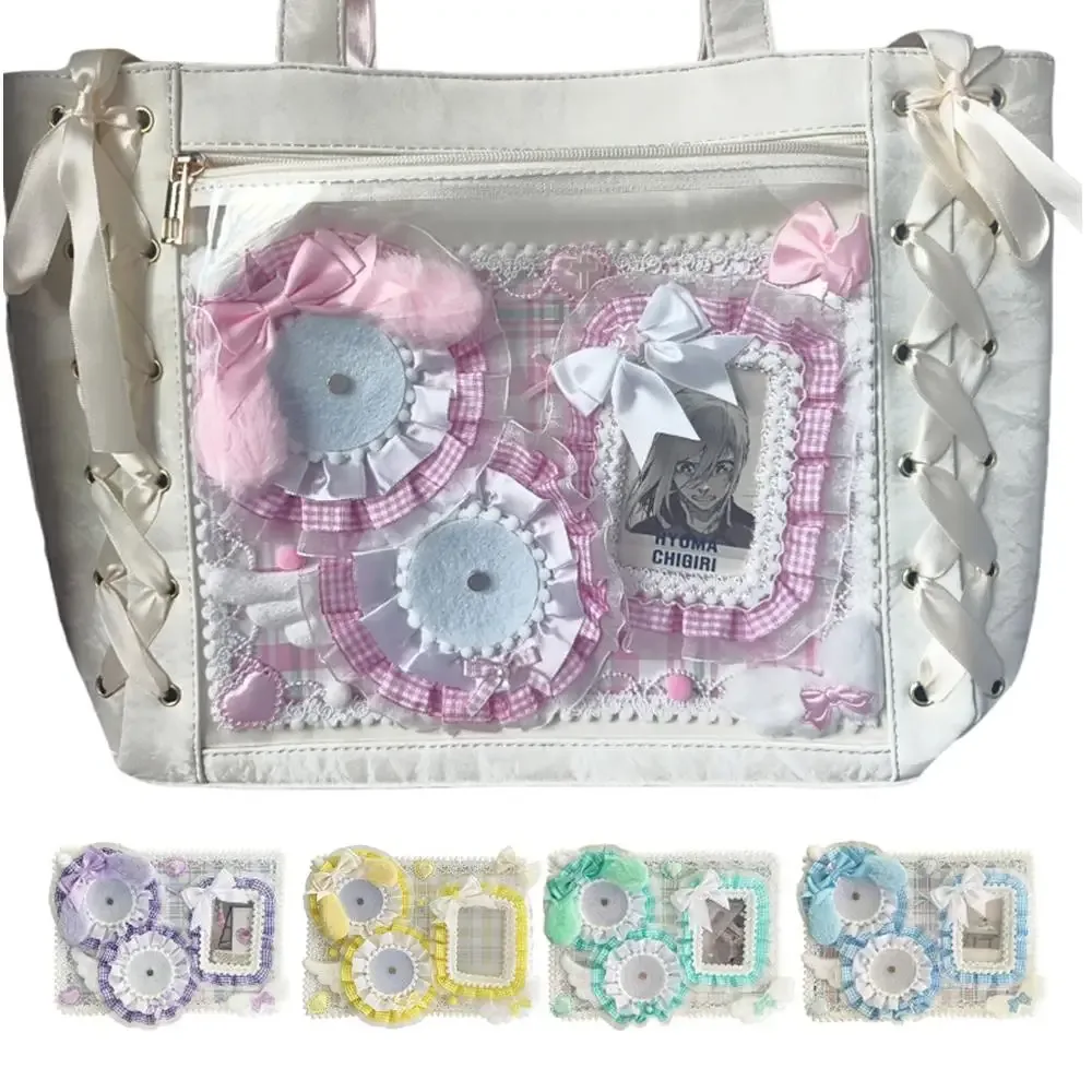 ita sac broche badge organisateur à la main dentelle plaque arrière badge affichage insérer conseil de rangement cosplay ita sac accessoires décor