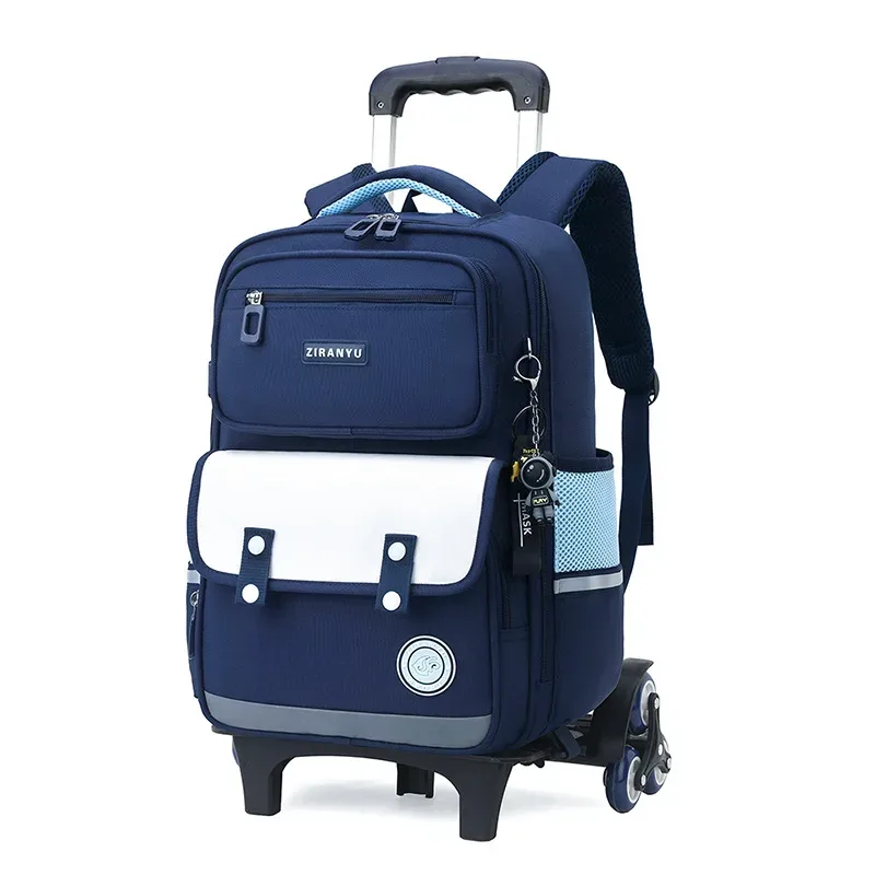 nouveau sac à dos roulant pour garçons sac d'école primaire avec roues mochilas para mujer sac de chariot de voyage 2 et 6 roues sac a dos