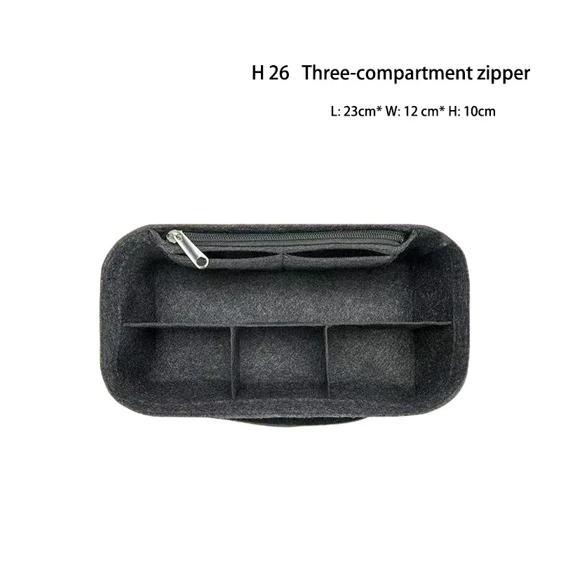 sac à main en feutre pour femmes, organisateur de cosmétiques, adapté pour h lindy mini 26 30 34, pochette intérieure à fermeture éclair, design de luxe