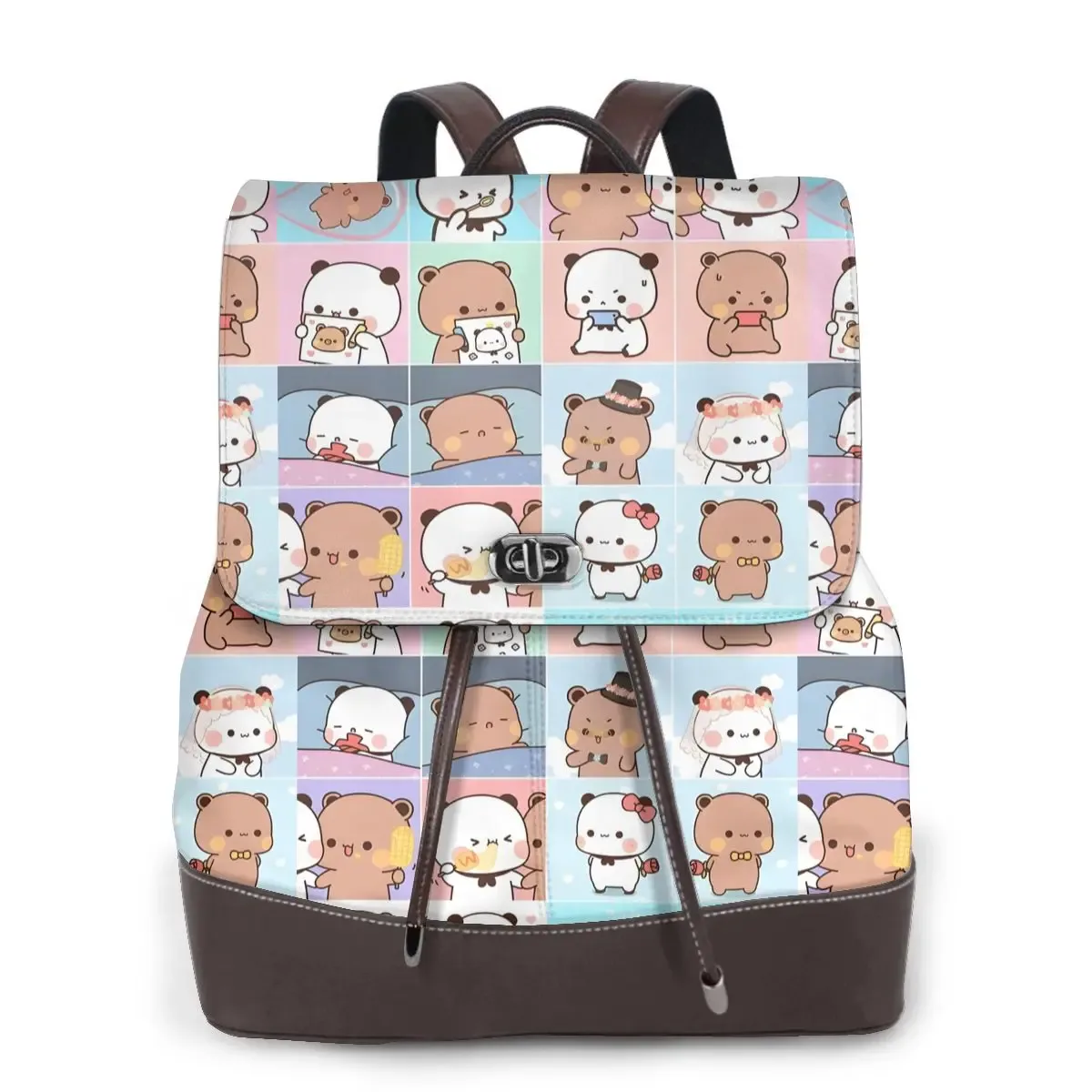 bubu dudu nouveau sac à dos pour femme tendance, sac à dos en cuir de haute qualité, sac à dos simple et élégant, sac à dos de grande capacité