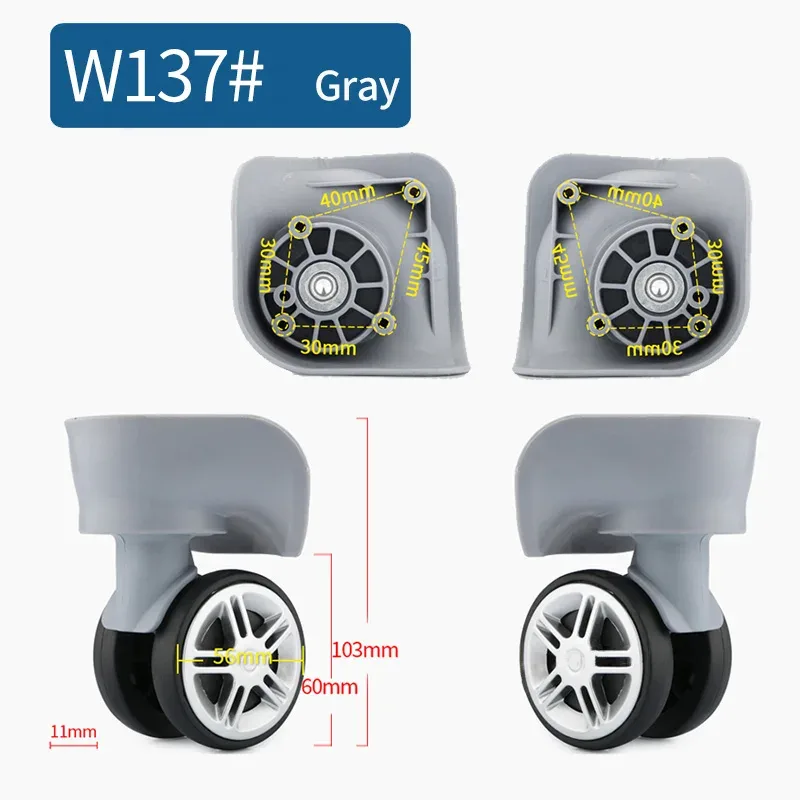 roues de remplacement pour bagages, valise sur roues de remplacement, accessoires pour bagages de 14 à 30 pouces, roues silencieuses pour roulettes à bagages