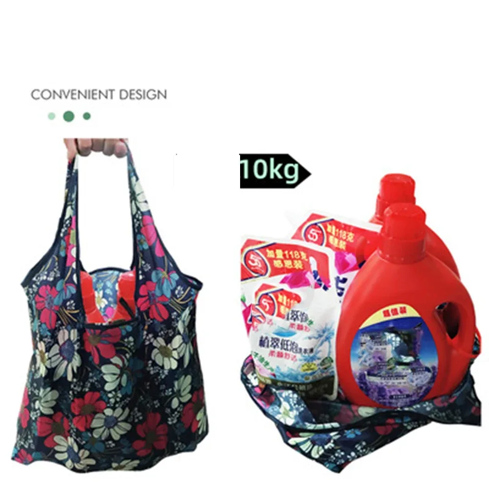 sacs à provisions réutilisables pour femmes, sac fourre-tout pliable, sac d'épicerie pour cuillère à soupe, sacs à main pliants de grande capacité, sac à cosmétiques de maquillage portable, nouveau
