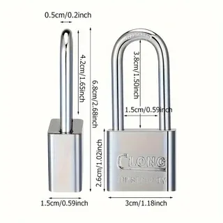 cadenas en métal robuste, étanche et antirouille, avec longue anse et clés, antivol pour entrepôt, salle de sport, 1 pièce