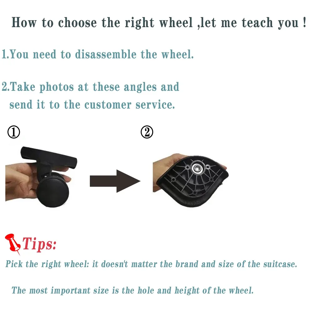 roulettes universelles pour valise samsonite jy-105, accessoires de réparation et de remplacement, roulettes silencieuses pour valise à roulettes