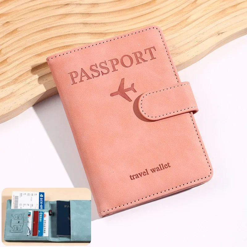 porte-passeport antimagnétique et antivol, étui de voyage, portefeuille pour cartes de crédit, livre de passeport en cuir pour femmes et hommes