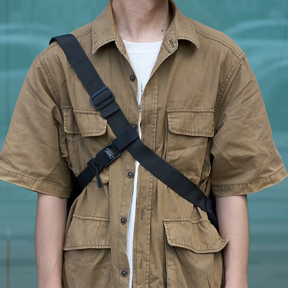 sangle stabilisatrice de sac à dos auxiliaire à trois points, sac de poitrine détachable rapide, sangle fixe réglable pour sacs à bandoulière et messagers