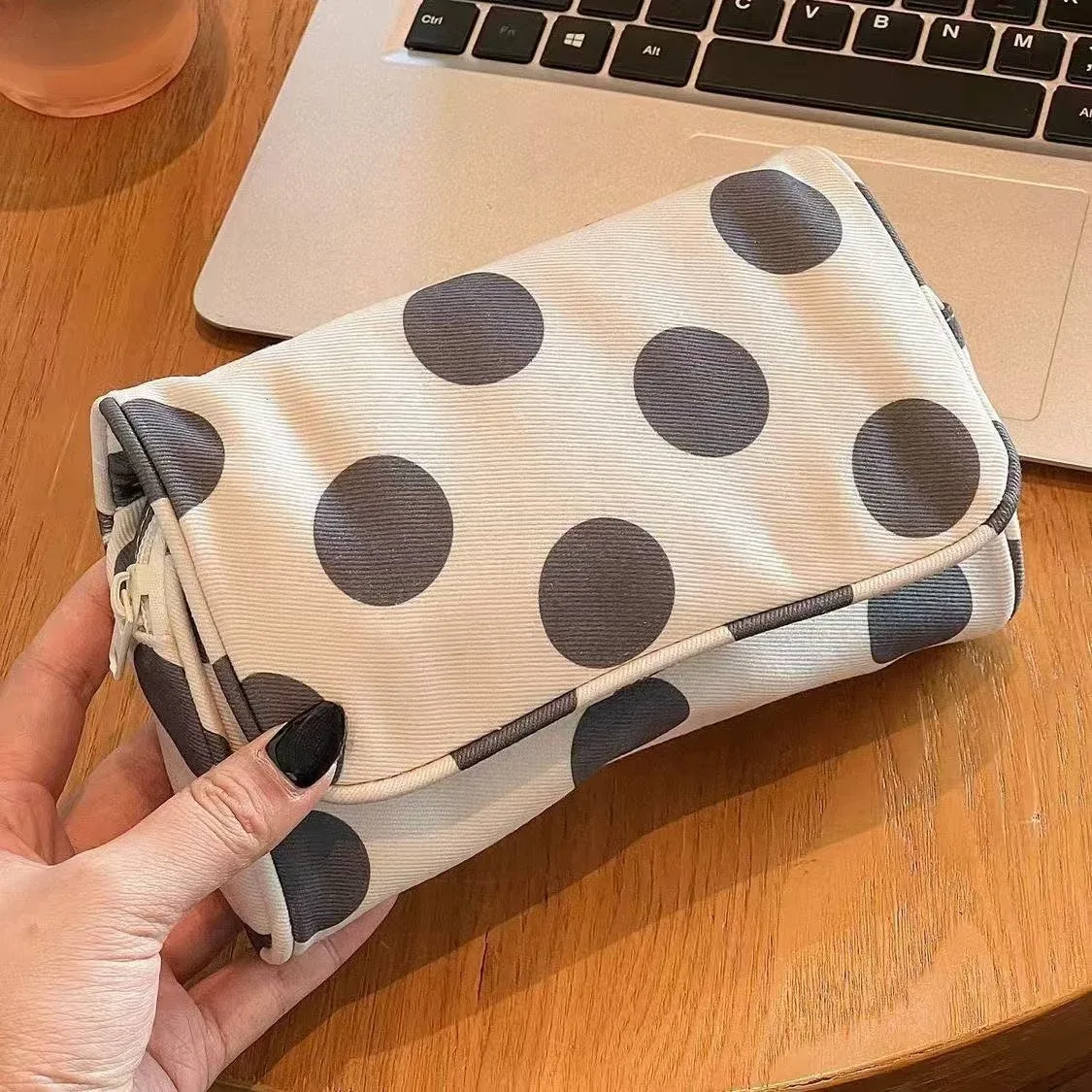 grande trousse de maquillage de voyage avec miroir, sac cosmétique portable à main, organiseur de toilette pour femmes, cadeau féminin