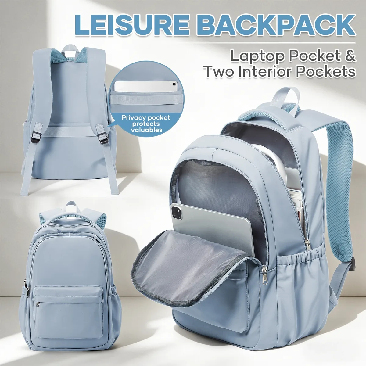 sac à dos pour l'école primaire, sac d'école pour adolescentes, sac à dos léger pour femmes, sac à dos imperméable pour ordinateur portable, sacs à dos pour tous les jours