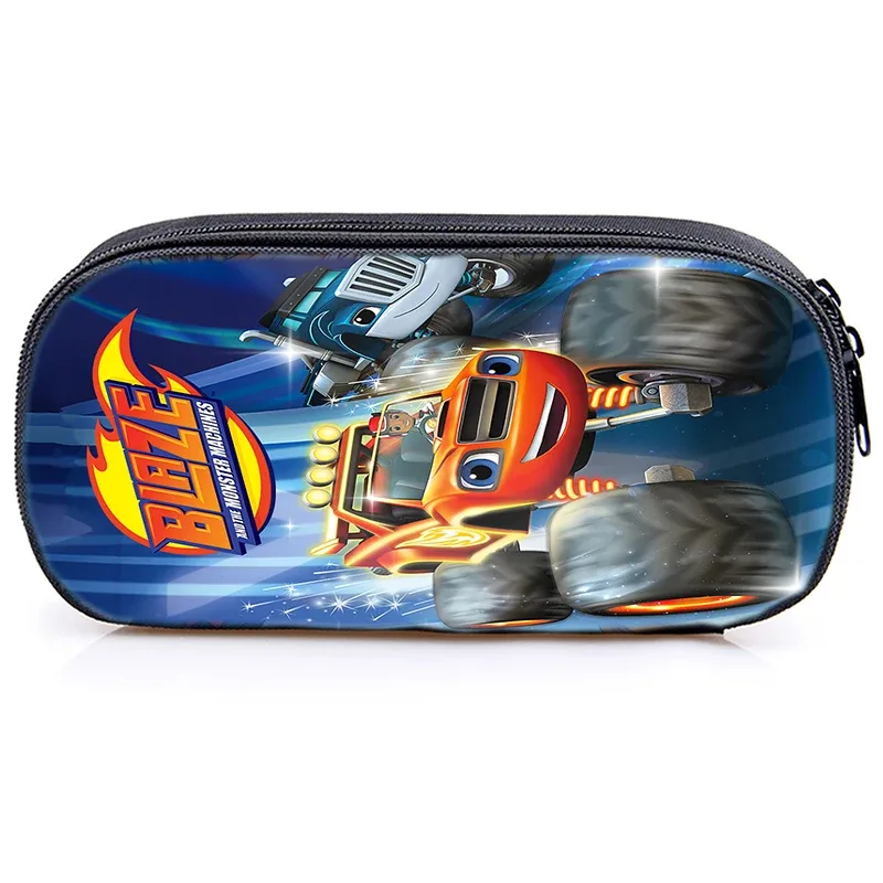 sac à dos blaze and the monster machines, 3 pièces, sac d'école pour enfants avec sacs à bandoulière, trousse à crayons, sac à dos blaze car pour garçons et filles