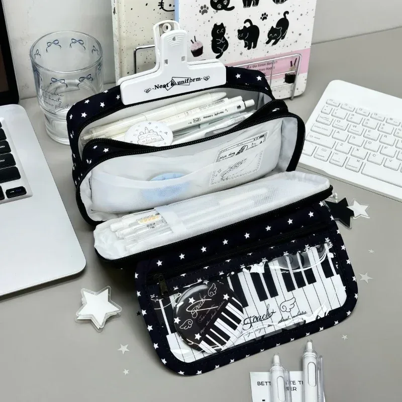 sac à dos à touches de piano à pois, sac à dos de style japonais à blocs de couleur, sac à dos en forme de piano de style scolaire, grand sac de voyage pour femmes