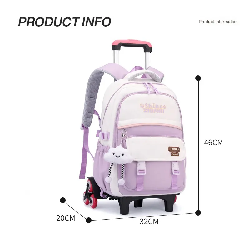 sacs à dos d'école pour enfants sacs d'école pour filles sac à roulettes avec roues sac d'école étanche sac à dos à roulettes pour étudiant