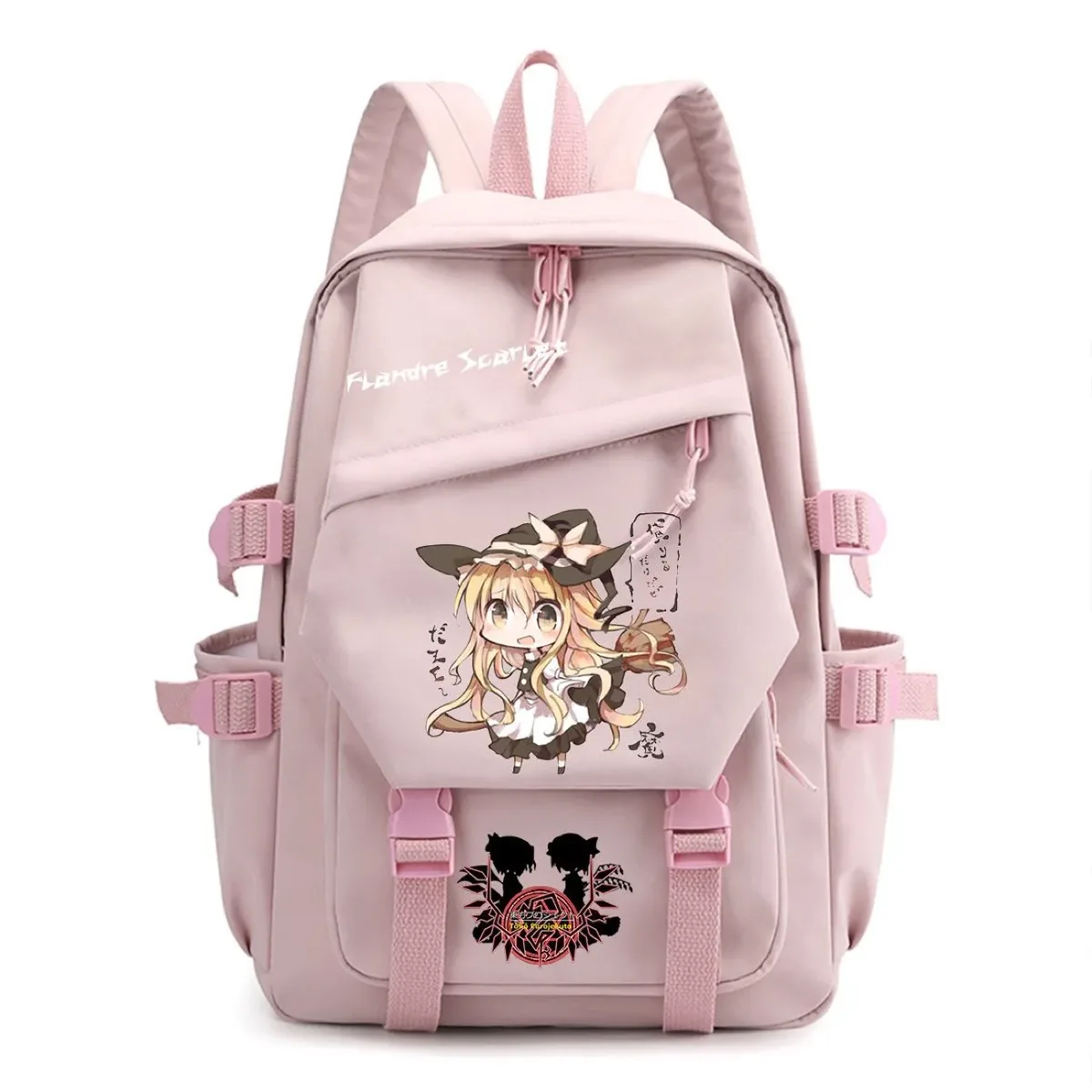 sac à dos touhou project sac à dos de voyage de grande capacité pour étudiants, imprimé dessin animé hakurei reimu kirisame marisa