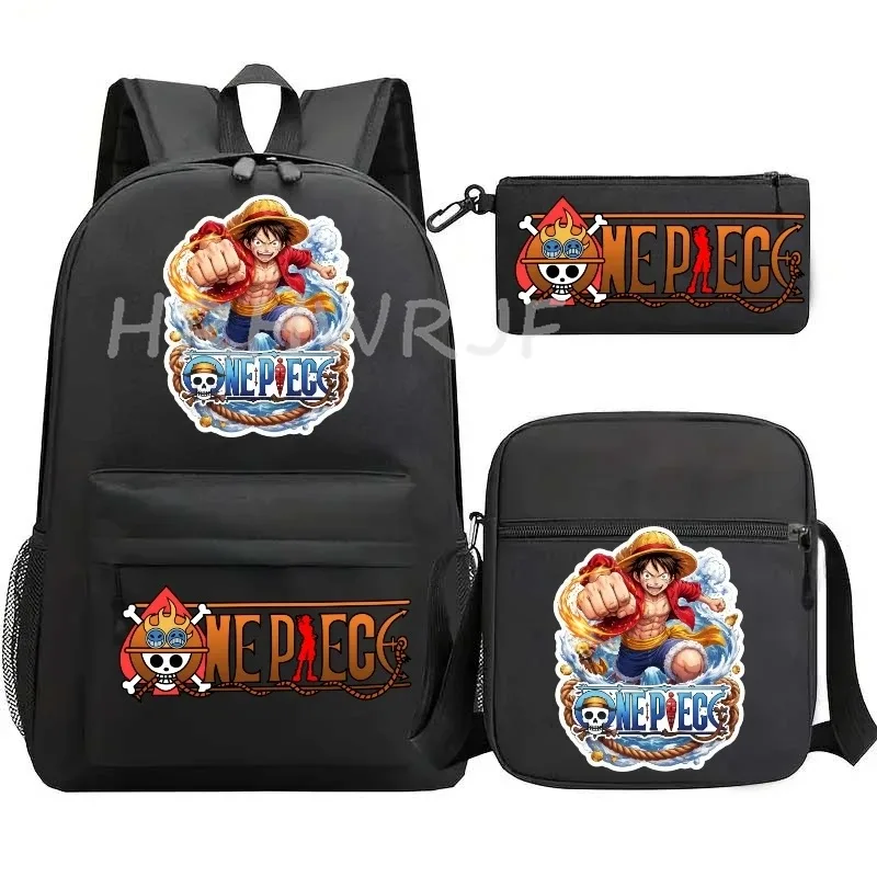 sac à dos one piece avec sacs à bandoulière monkey d luffy, sac à dos pour ordinateur portable, sac de voyage pour étudiants, sac à dos lavable
