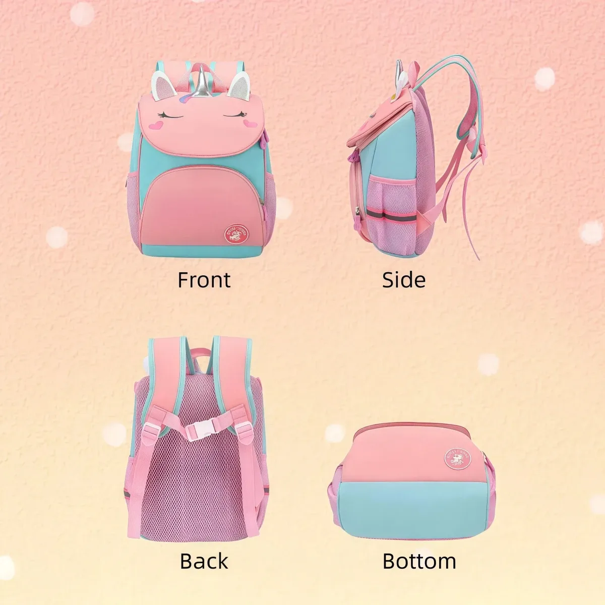 sac à dos de maternelle, adorable licorne, sac d'école personnalisé avec nom, sac d'école léger pour filles, cadeaux de voyage quotidiens pour la maternelle