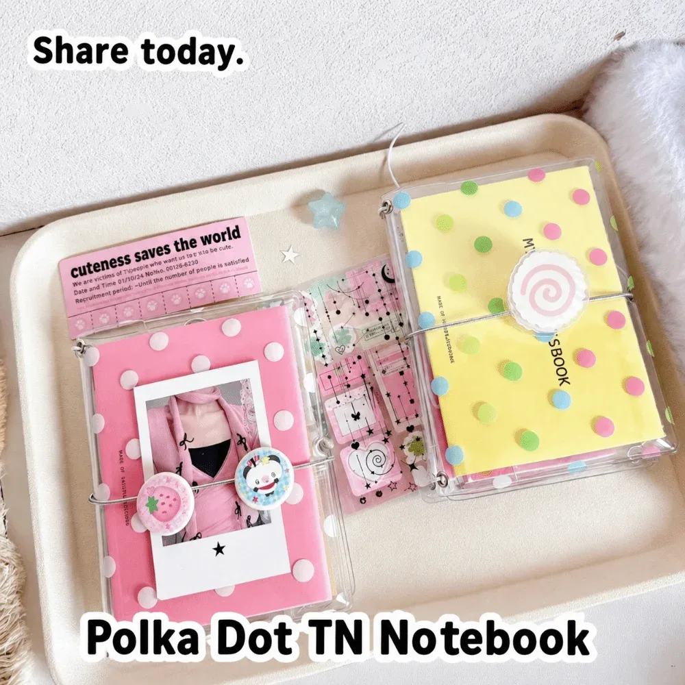 porte-passeport à pois avec bande élastique, couverture transparente pour carnet tn, étui de protection portable pour passeport, idéal pour les voyages.