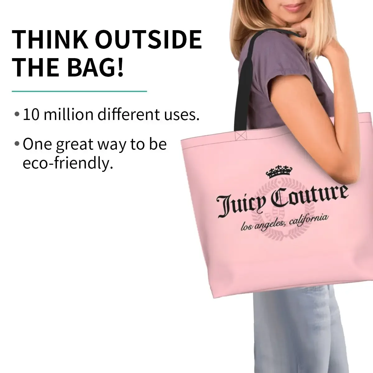 sac de shopping j-juicy-c-couture, sac à bandoulière pour femme, sacs fourre-tout décontractés pour femme