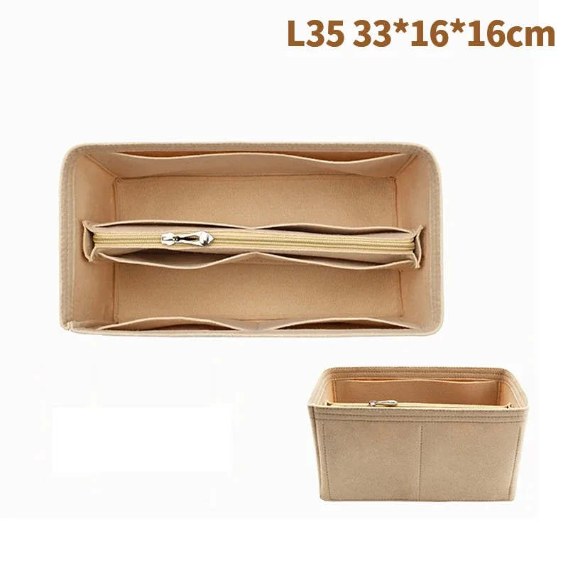 sac à main en feutre pour insertion de gril, sacoche pour cosmétiques portables, accessoire de voyage, 25, 30, 35