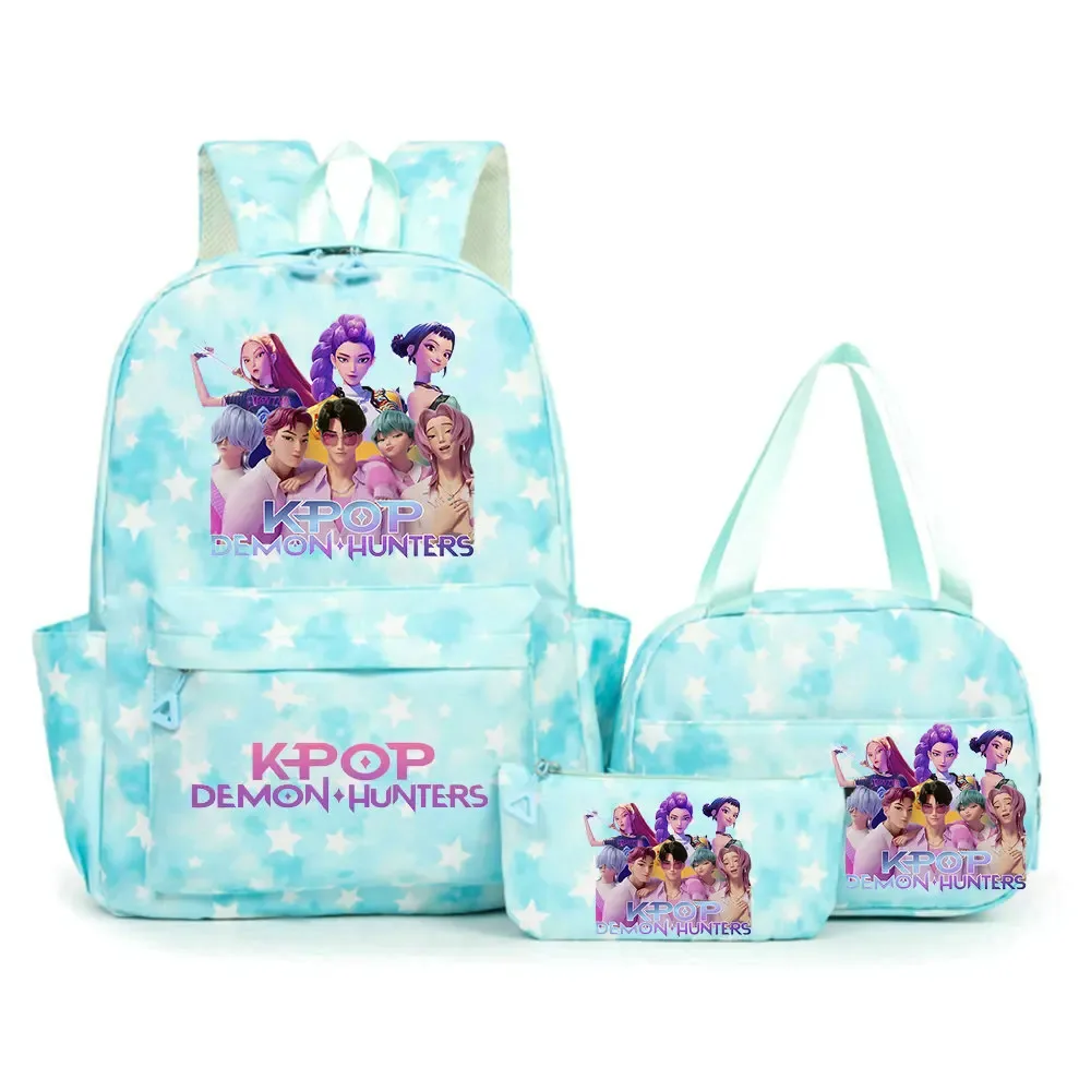 sacs à dos kpop demon hunters pour étudiants, sacs d'école pour adolescents, hommes et femmes, sac fourre-tout, pochette, sacs à dos en nylon pour voyage