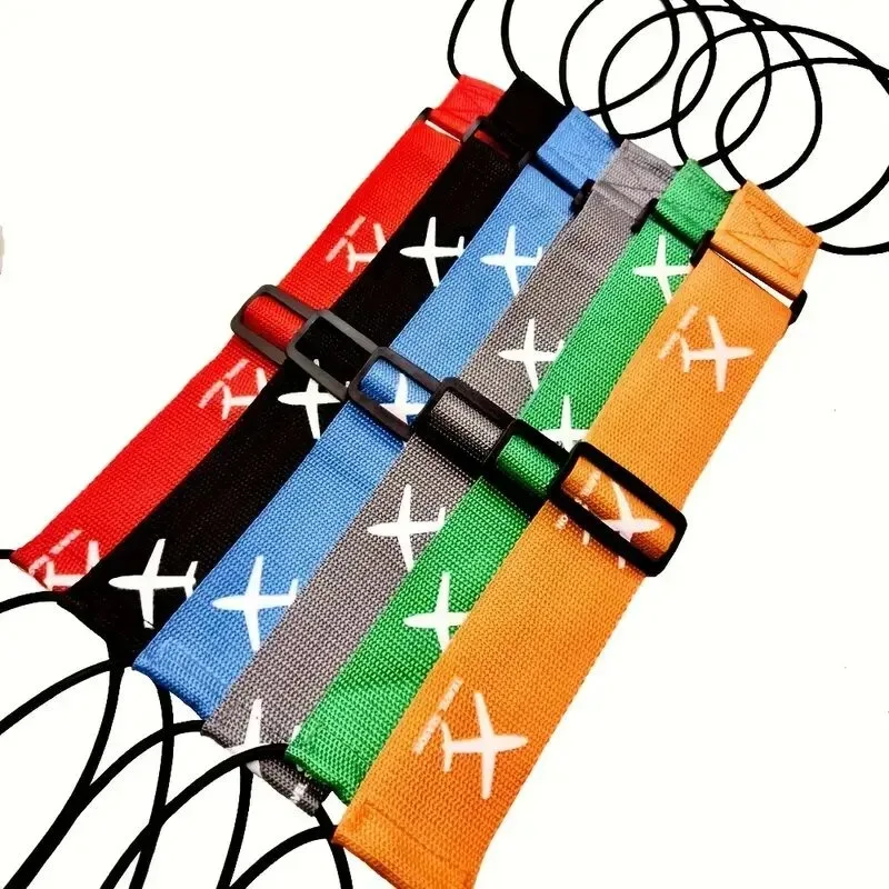 sangle fixe de bagage en nylon imprimé d'avion, sangle de bagage élastique réglable, ceintures de bagages, valise de sécurité de voyage, sangles de transport
