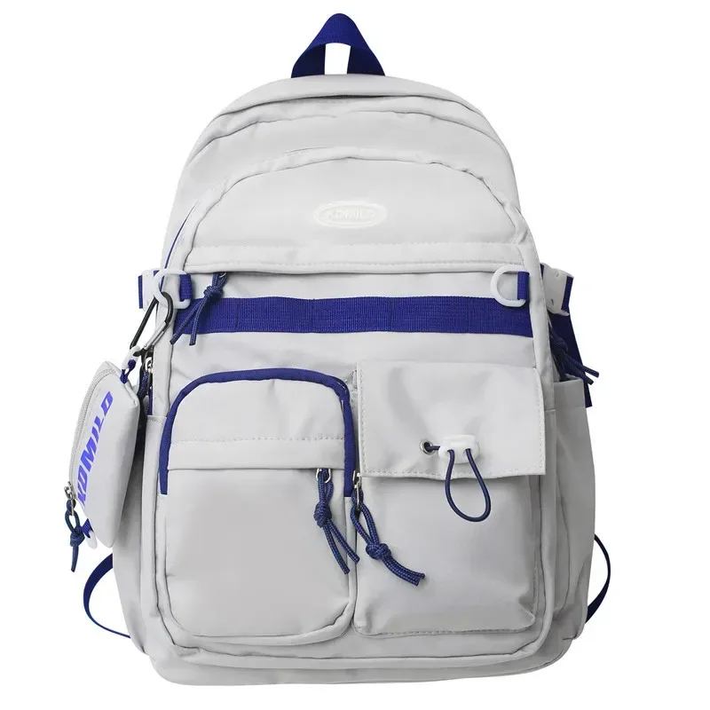 sac à dos en toile à fermeture éclair de grande capacité, cartable de voyage pour ordinateur, pour jeune étudiante et homme