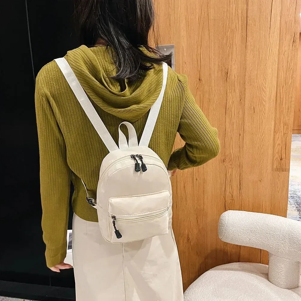 sac à dos en nylon, mini cartable pour filles, petit sac de voyage mignon pour femmes, sac à dos décontracté solide et imperméable, à la mode