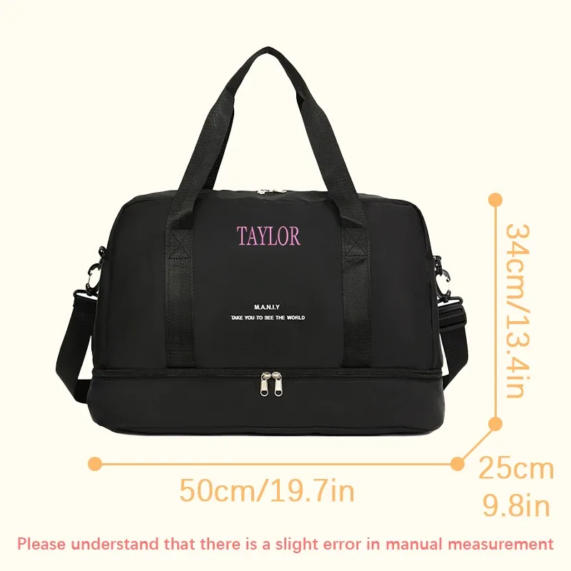broderie personnalisée/style standard 2 options, sac de voyage de grande capacité, sac à main, saison de rentrée scolaire, super cadeau!