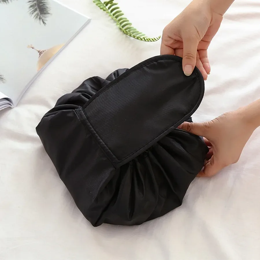 sac à cosmétiques à cordon de serrage pour femmes, sac de rangement de voyage, organisateur de maquillage, pochette de maquillage portable, étui de beauté étanche