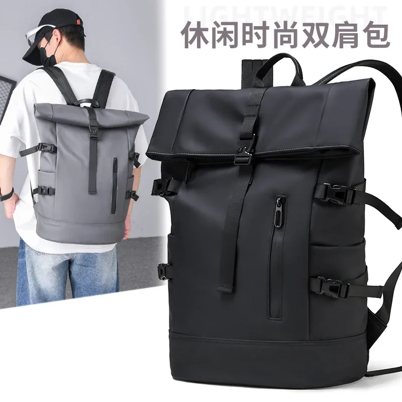 sac à dos étanche pour hommes, sac à dos décontracté de grande capacité, sac de voyage à bandoulière élargi