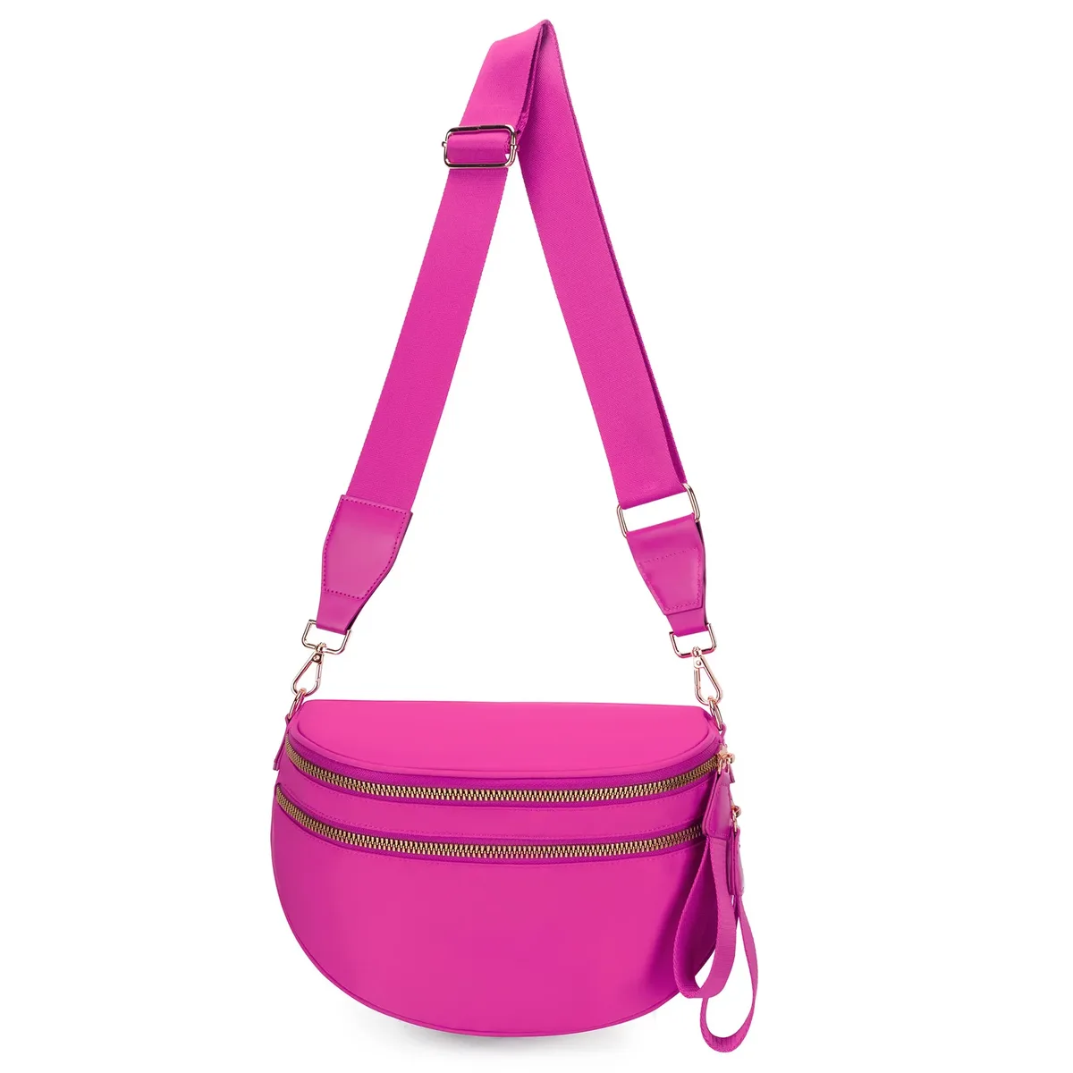 sac banane à carreaux pour femmes, sac banane décontracté, grande capacité, sangle réglable, sac à bandoulière simple pour maman, fourre-tout de voyage quotidien