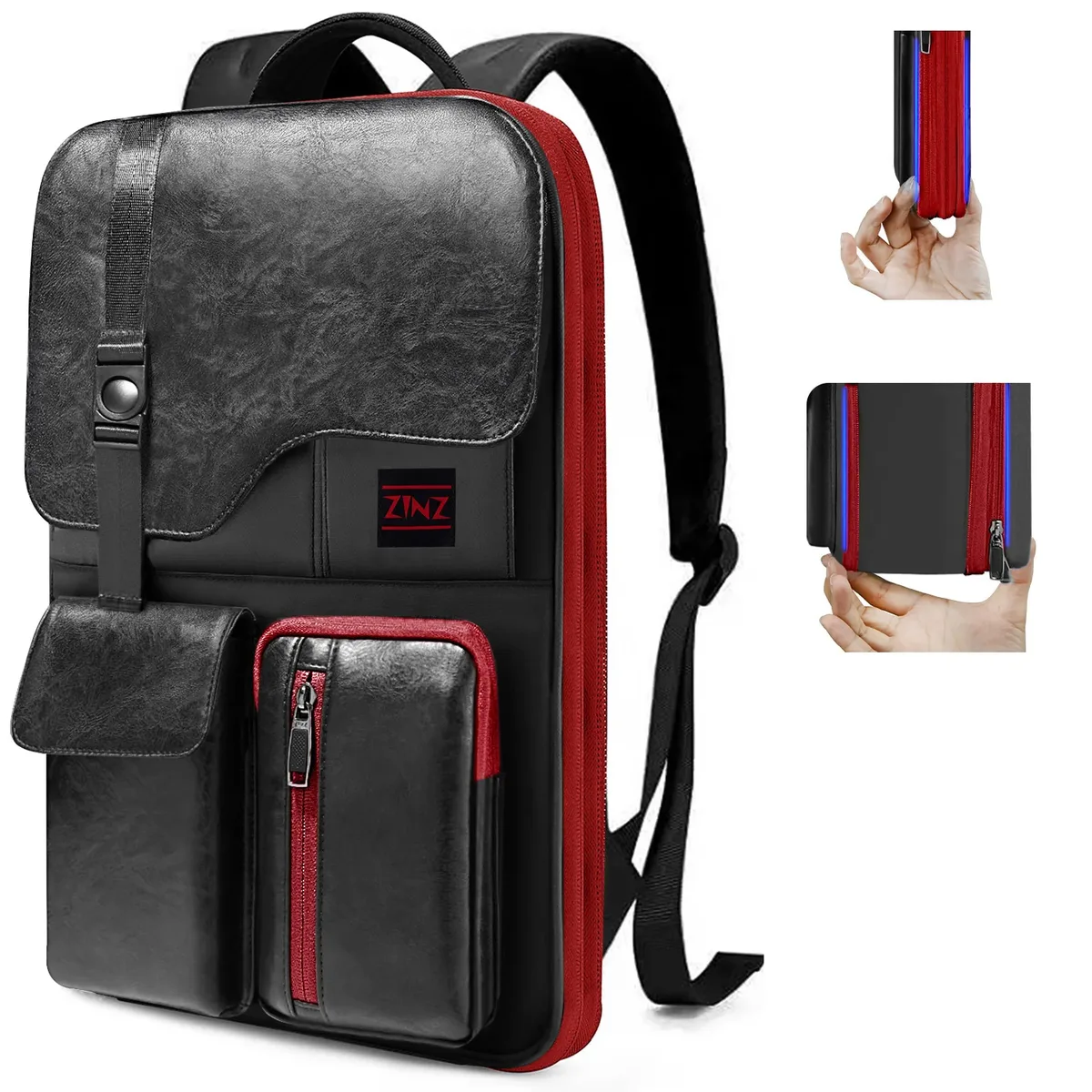 sac à dos d'affaires mince et extensible pour ordinateur portable, sac à dos de voyage antivol étanche, sac à dos de jour pour hommes et femmes, 15.6 pouces
