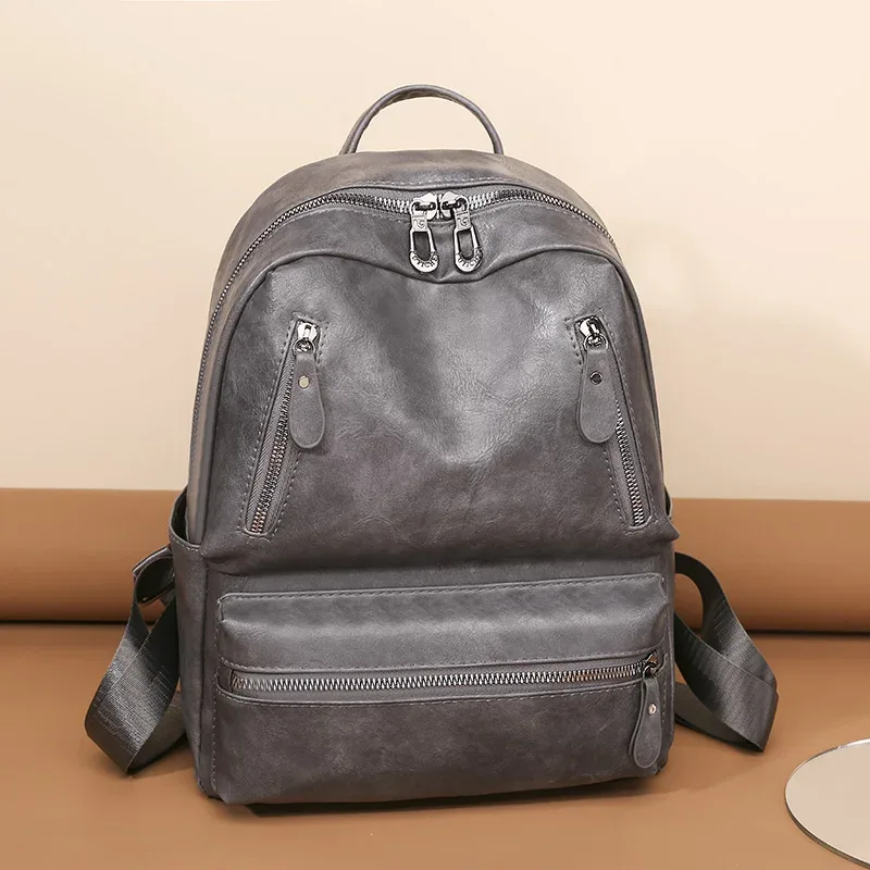 sac à dos multifonctionnel en cuir de vache de luxe pour femme, cartable de voyage, vintage, grande capacité, pour étudiant, nouvelle collection