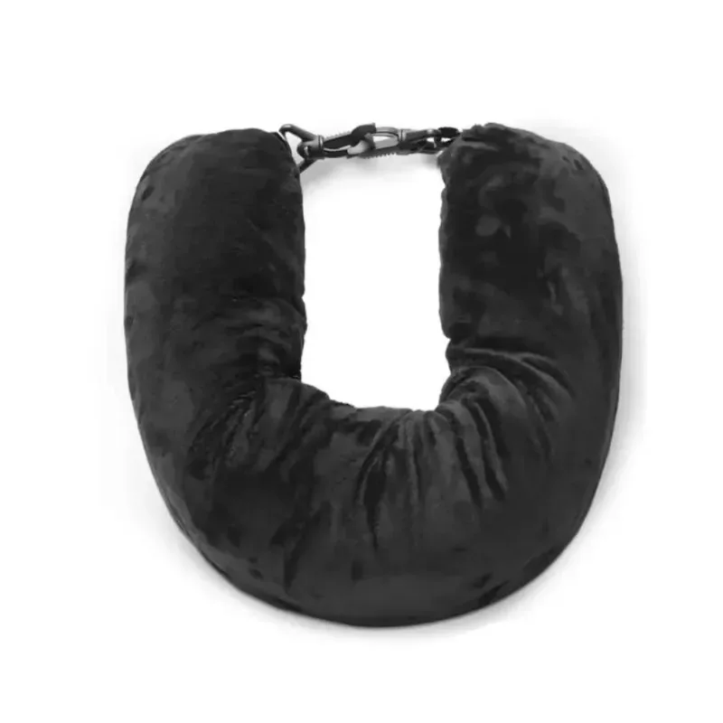 Oreiller de voyage gonflable à sangles réglables, remplissable avec des vêtements, sac de voyage portable peu encombrant, bagage supplémentaire transformable