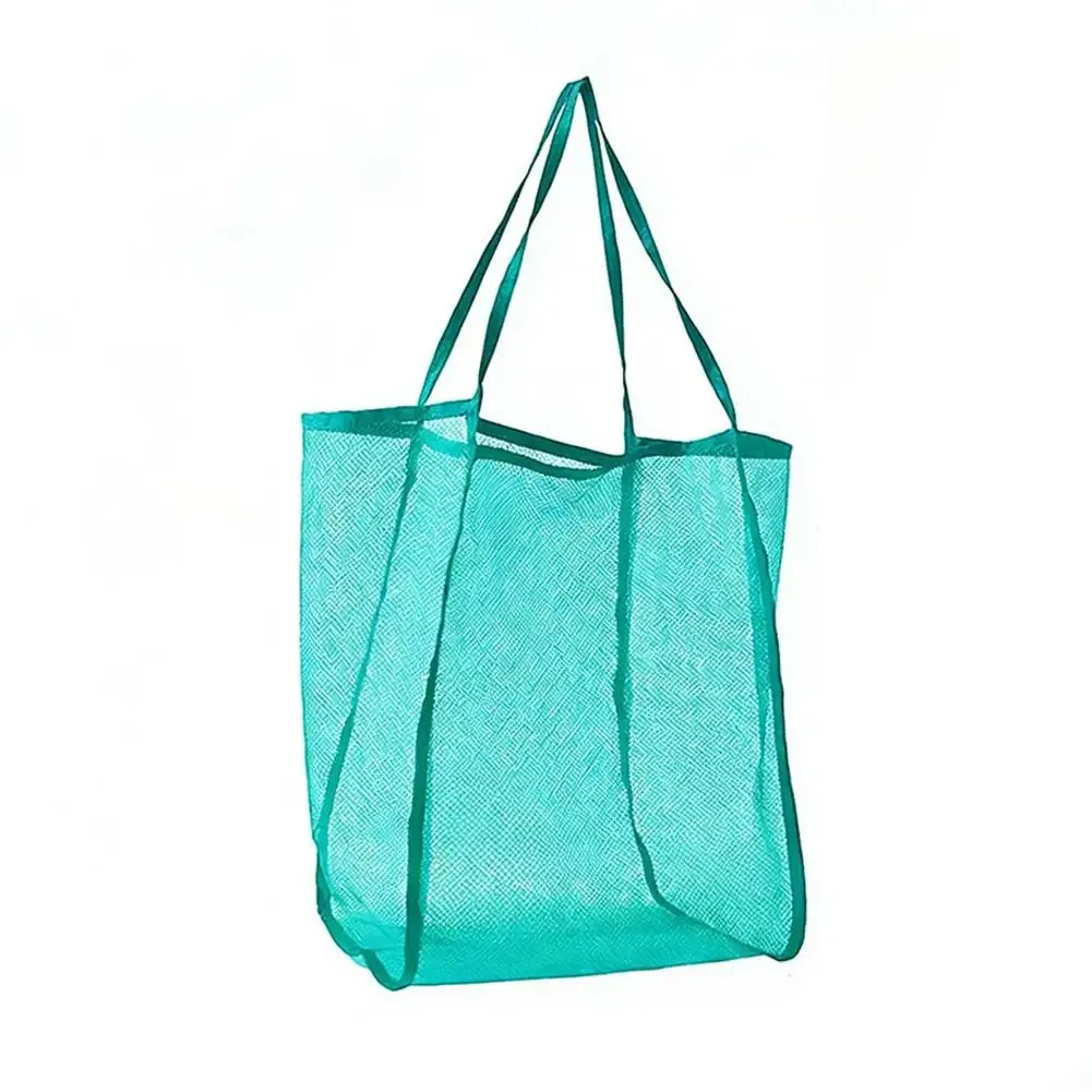 sac en maille transparente, sac de plage de grande capacité, sac à main organisateur polyvalent, sac de rangement pour cosmétiques et articles de toilette pour la piscine